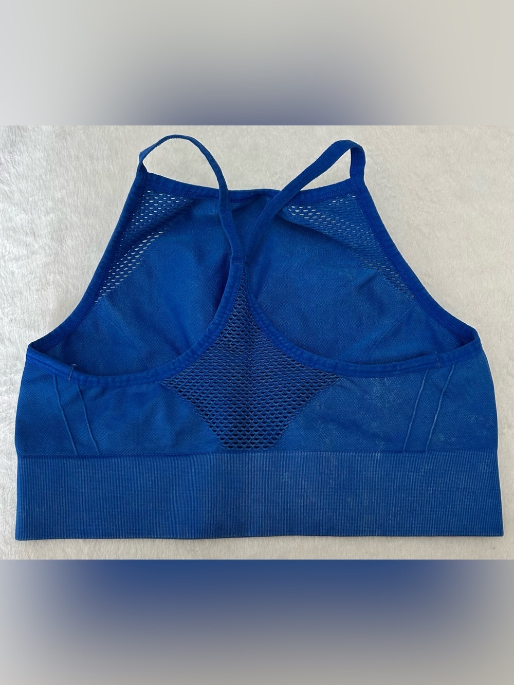 Aerie Sz large Electric Blue High-Neck Sports Bra - Picture 3 of 5